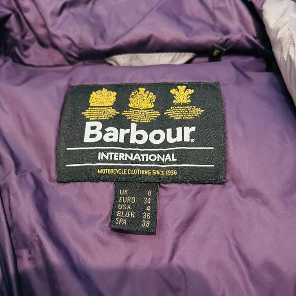 Barbour International Puffer Coat Jacket US Womens 4 - Picture 4 of 16